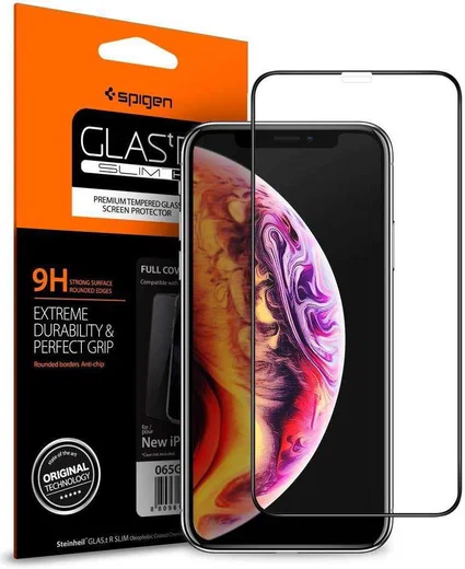 Spigen Apple iPhone XR Full Cover Tempered Glass Screen Protector afbeelding 1