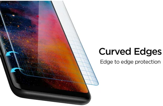Spigen Curved Crystal Samsung Galaxy S9 Plus Screen Protector (2 Pack) afbeelding 3