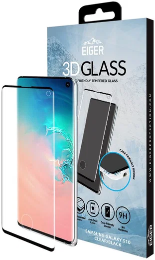 Eiger Samsung Galaxy S10 Tempered Glass Case Friendly Gebogen afbeelding 1