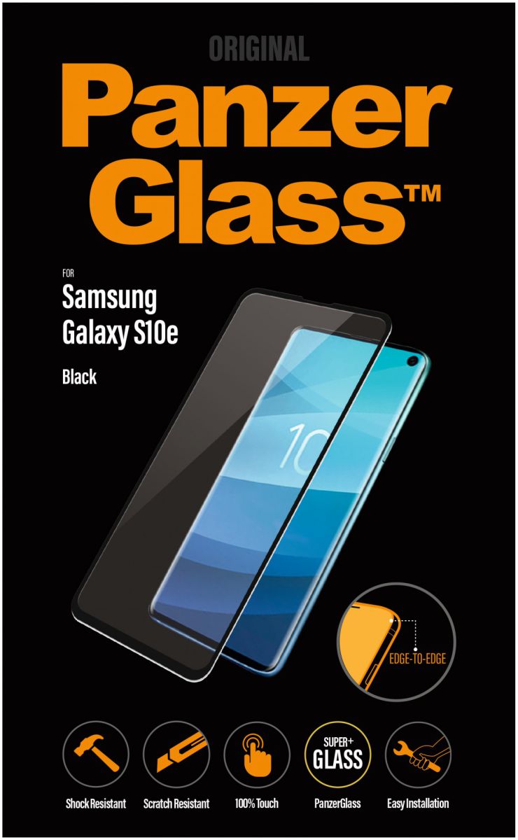 PanzerGlass Samsung Galaxy S10E Case Friendly Screenprotector Zwart afbeelding 1
