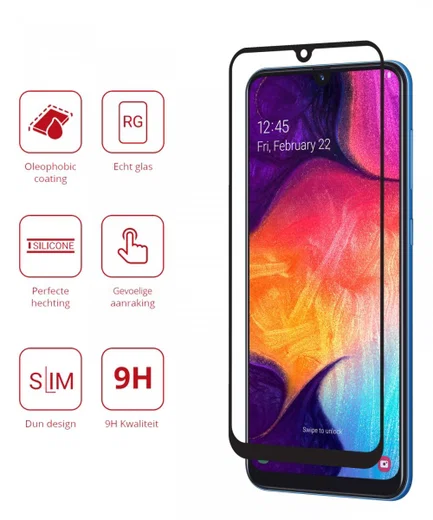 Rosso Samsung Galaxy A50 / M31 / M21 9H Tempered Glass Screenprotector afbeelding 2