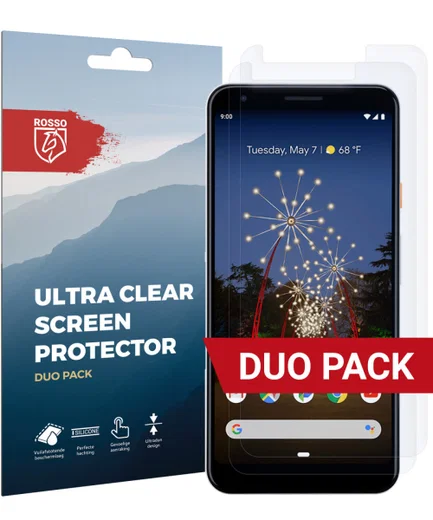 Rosso Google Pixel 3A Ultra Clear Screen Protector Duo Pack afbeelding 1