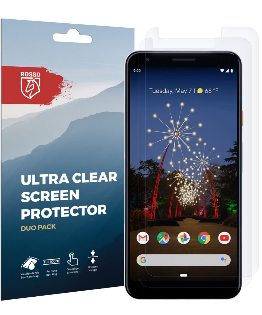Rosso Google Pixel 3A Ultra Clear Screen Protector Duo Pack afbeelding 10