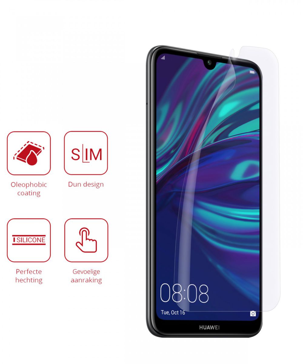 Rosso Huawei Y7 (2019) Ultra Clear Screen Protector Duo Pack afbeelding 2