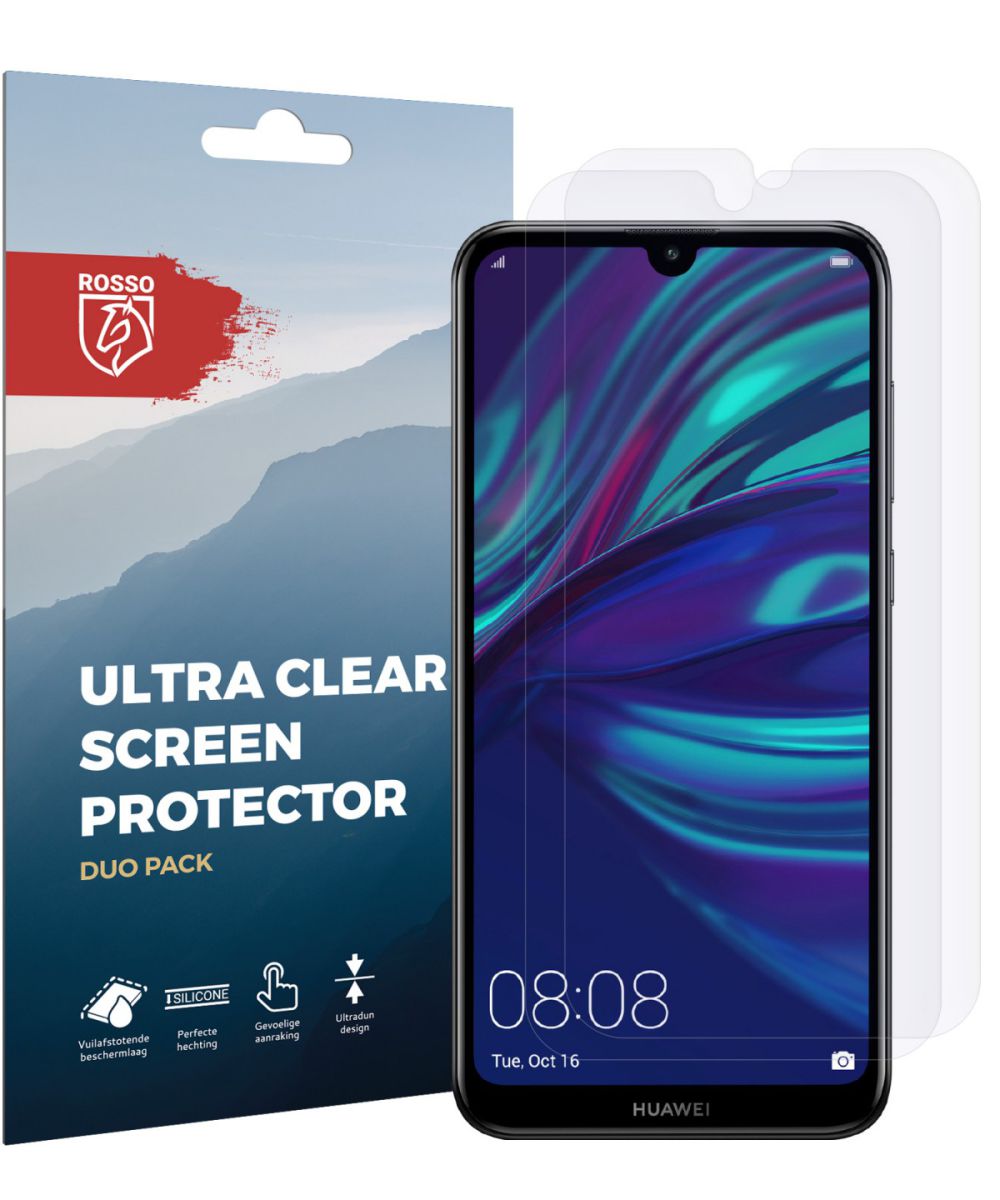 Rosso Huawei Y7 (2019) Ultra Clear Screen Protector Duo Pack afbeelding 6