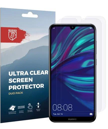 Rosso Huawei Y7 (2019) Ultra Clear Screen Protector Duo Pack afbeelding 6