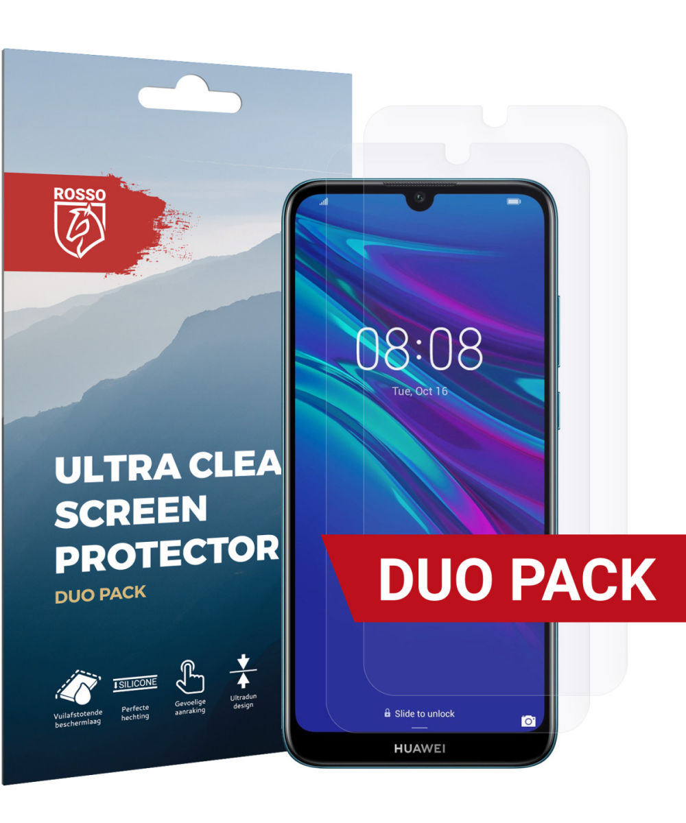 Rosso Huawei Y6s / Y6 (2019) Ultra Clear Screen Protector Duo Pack afbeelding 1