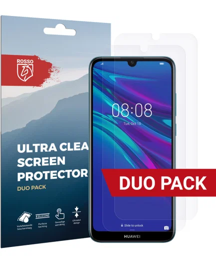 Rosso Huawei Y6s / Y6 (2019) Ultra Clear Screen Protector Duo Pack afbeelding 1