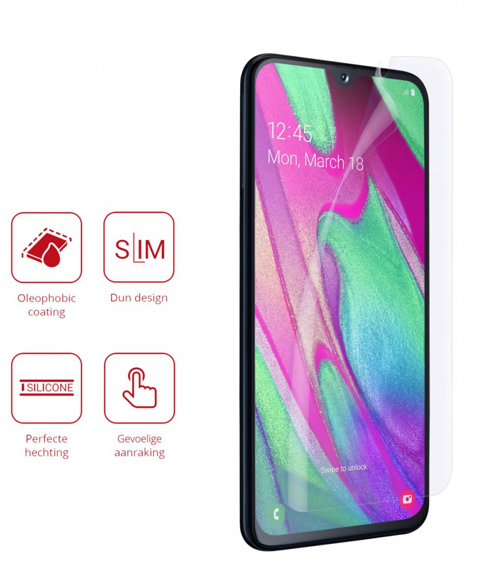 Rosso Samsung Galaxy A40 Ultra Clear Screen Protector Duo Pack afbeelding 2