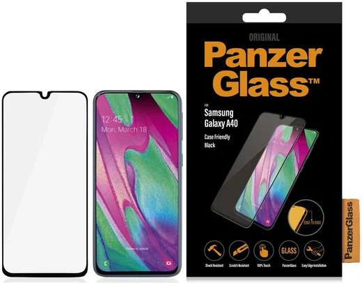 PanzerGlass Samsung Galaxy A40 Case Friendly Screenprotector afbeelding 3