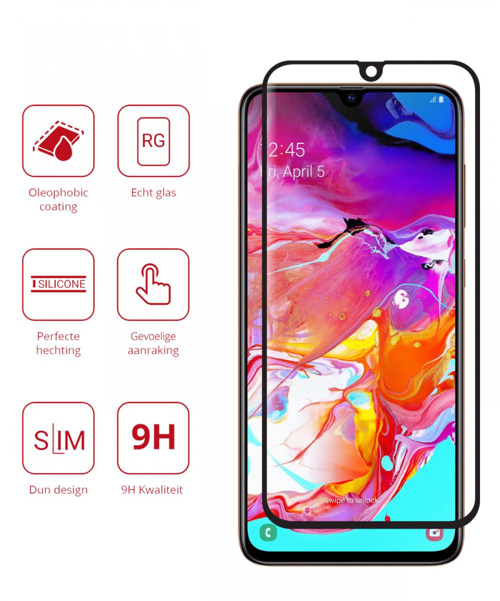 Rosso Samsung Galaxy A70 9H Tempered Glass Screen Protector afbeelding 2