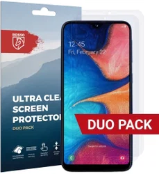 Rosso Samsung Galaxy A20E Ultra Clear Screen Protector Duo Pack afbeelding