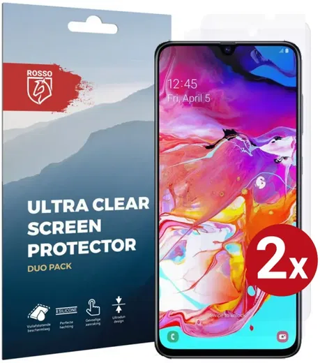 Rosso Samsung Galaxy A70 Ultra Clear Screen Protector Duo Pack afbeelding 1