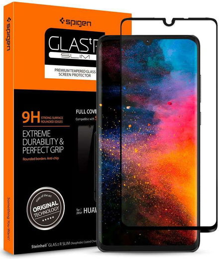 Spigen Huawei P30 Lite Tempered Glass Screen Protector Zwart afbeelding 1