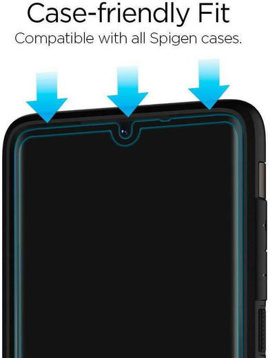 Spigen Huawei P30 Lite Tempered Glass Screen Protector Zwart afbeelding 5