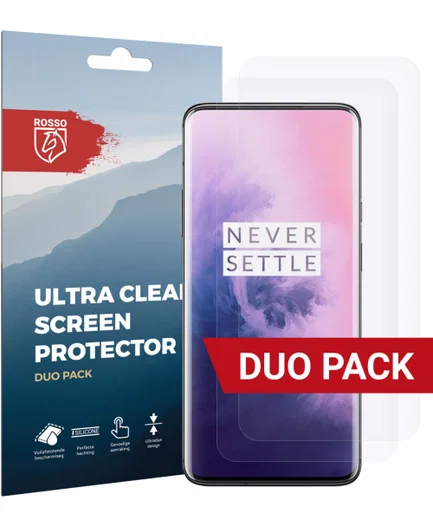 Rosso OnePlus 7 Pro Ultra Clear Screen Protector Duo Pack afbeelding 1