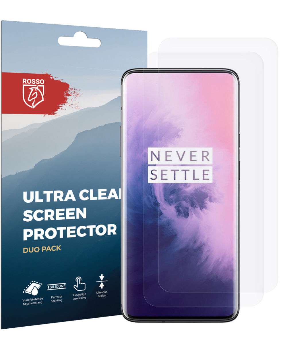 Rosso OnePlus 7 Pro Ultra Clear Screen Protector Duo Pack afbeelding 10