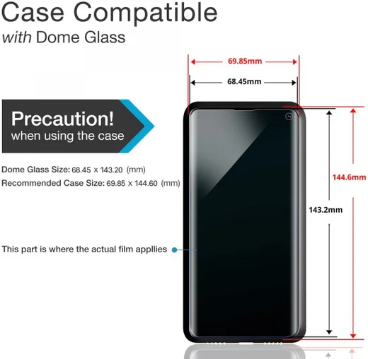 Whitestone Dome Glass Samsung Galaxy S10 Screenprotector afbeelding 5
