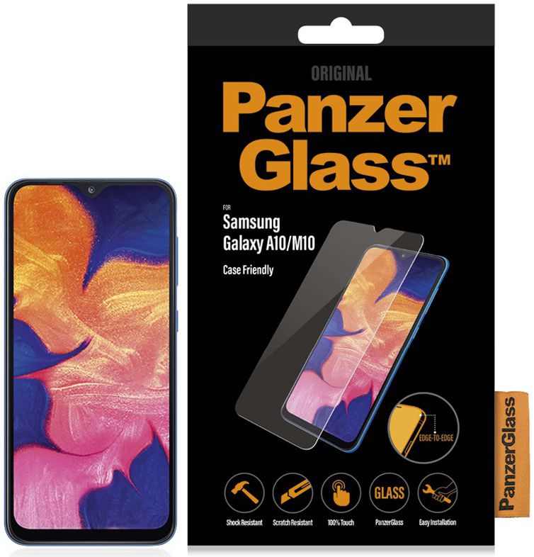 PanzerGlass Samsung Galaxy A10 Case Friendly Screenprotector Zwart afbeelding 4
