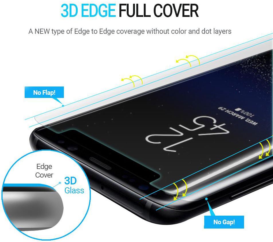 Whitestone Dome Glass Samsung Galaxy S8 Screen Protector afbeelding 7