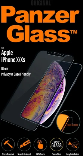 PanzerGlass iPhone X(s) Privacy Glass & Case Friendly Screenprotector afbeelding 1