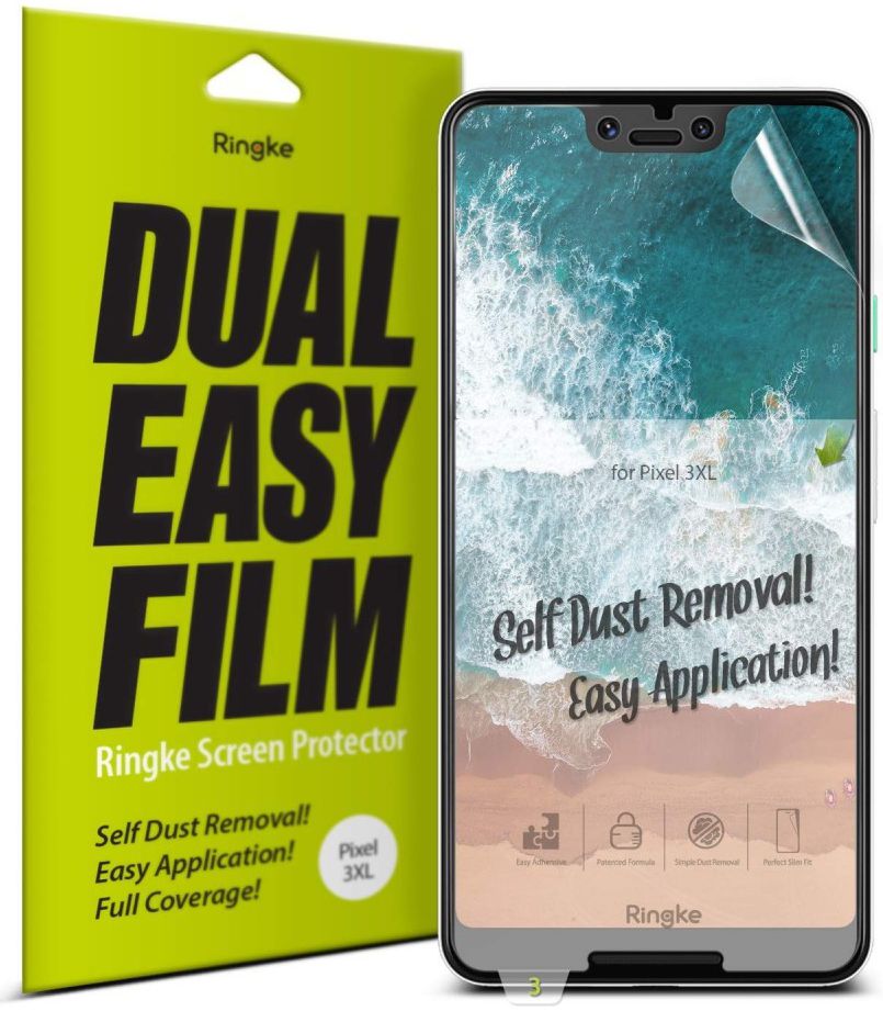 Ringke DualEasy Anti-Stof Screen Protector Google Pixel 3 XL [2-Pack] afbeelding 1