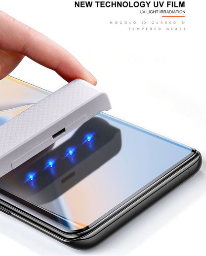 OnePlus 7 Pro Tempered Glass Screenprotector [UV lichtbestraling] afbeelding 11