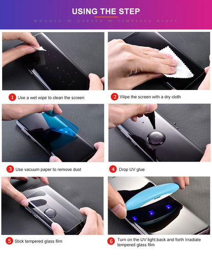 OnePlus 7 Pro Tempered Glass Screenprotector [UV lichtbestraling] afbeelding 16