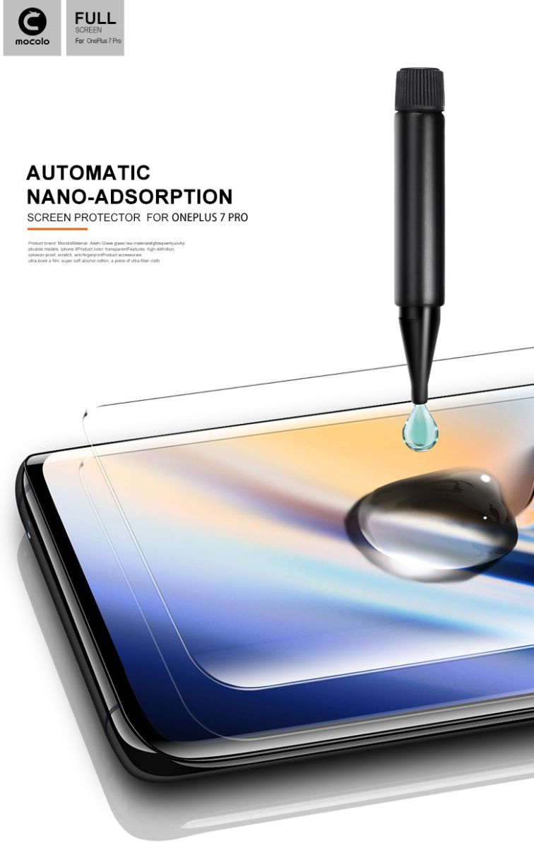 OnePlus 7 Pro Tempered Glass Screenprotector [UV lichtbestraling] afbeelding 9