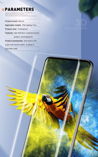 OnePlus 7 Pro Tempered Glass Screenprotector [UV lichtbestraling] afbeelding 10