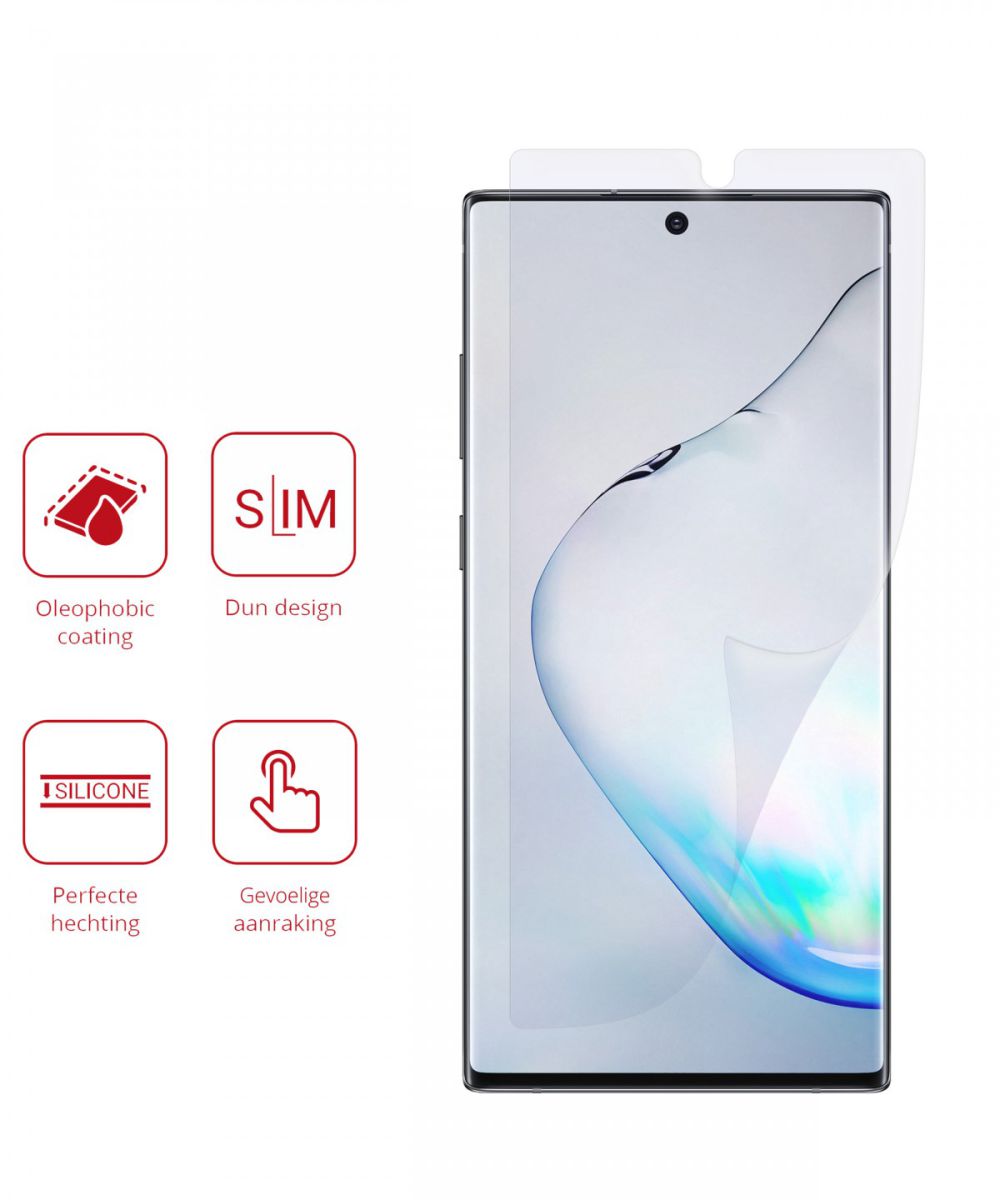 Rosso Samsung Note 10 Plus Ultra Clear Screen Protector Duo Pack afbeelding 2