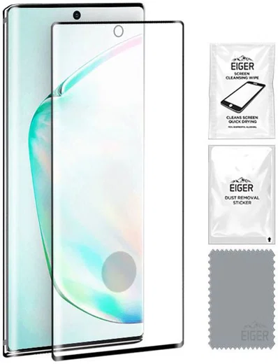 Eiger Samsung Galaxy Note 10 Plus Tempered Glass Case Friendly Gebogen afbeelding 2
