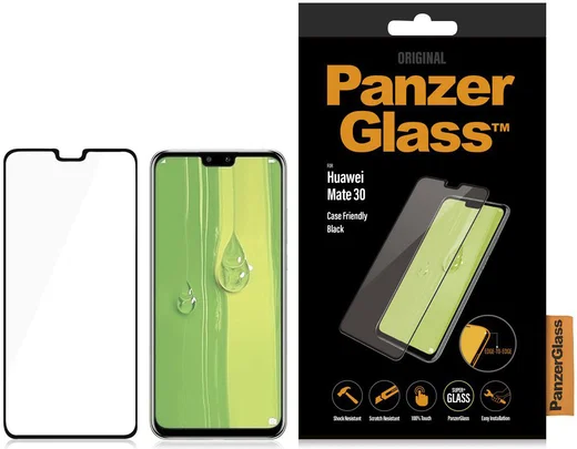 PanzerGlass Huawei Mate 30 Case Friendly Screenprotector Zwart afbeelding 3