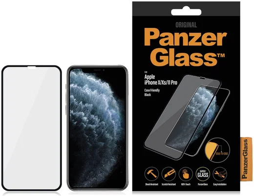 PanzerGlass iPhone 11 Pro / X(S) Screenprotector Case Friendly Zwart afbeelding 9