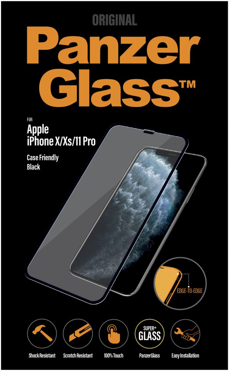 PanzerGlass iPhone 11 Pro / X(S) Screenprotector Case Friendly Zwart afbeelding 10