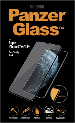 PanzerGlass iPhone 11 Pro / X(S) Screenprotector Case Friendly Zwart afbeelding 10