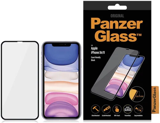 PanzerGlass Apple iPhone 11 / XR Screenprotector Case Friendly Zwart afbeelding 5