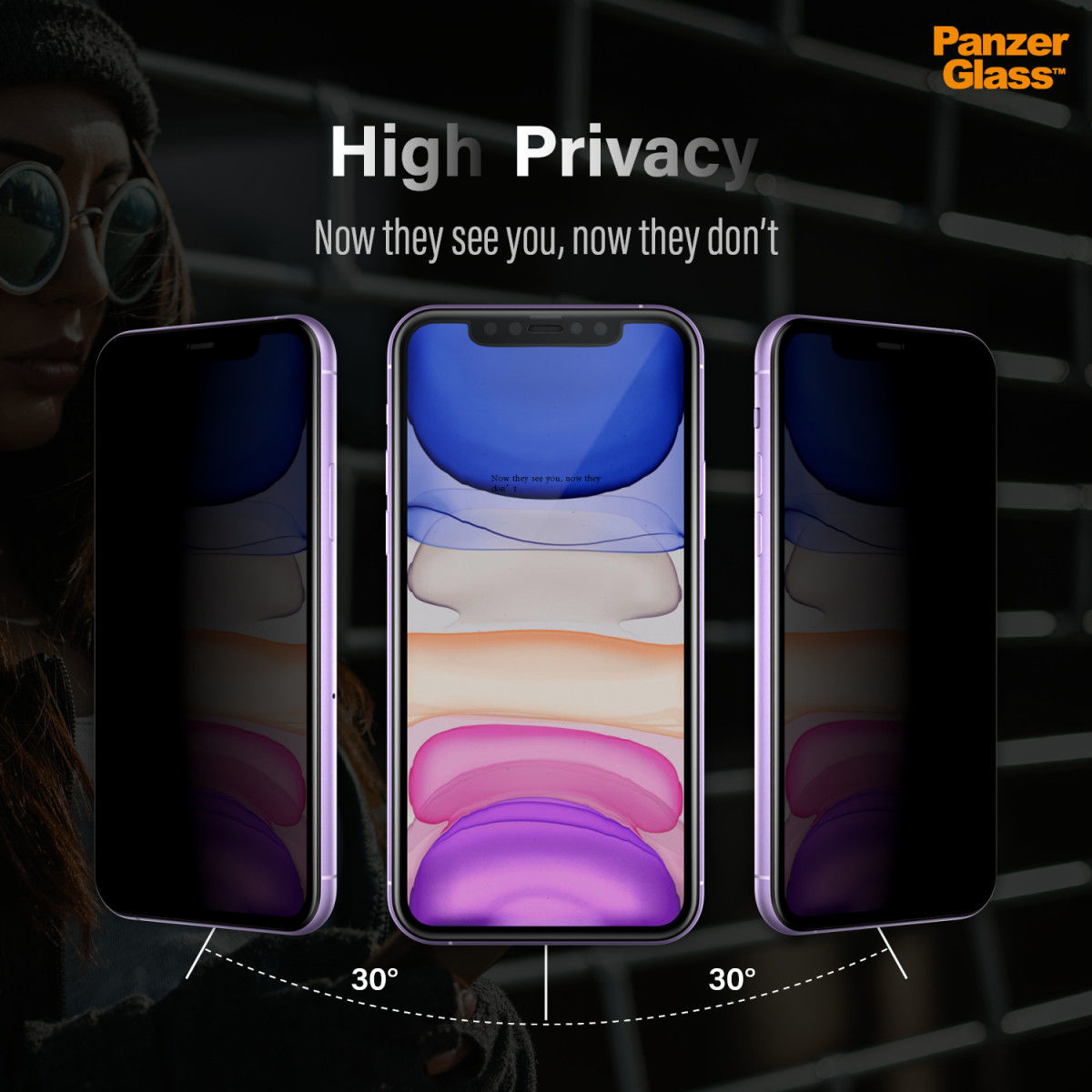 PanzerGlass Apple iPhone 11 Pro / XS CF Privacy Glass Screenprotector afbeelding 9