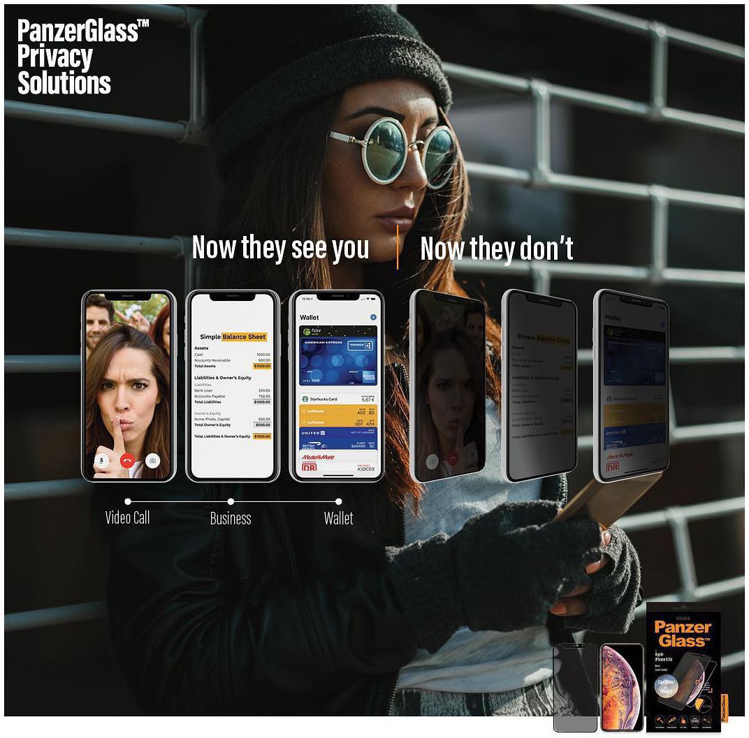 PanzerGlass Apple iPhone 11 Pro / XS CF Privacy Glass Screenprotector afbeelding 8