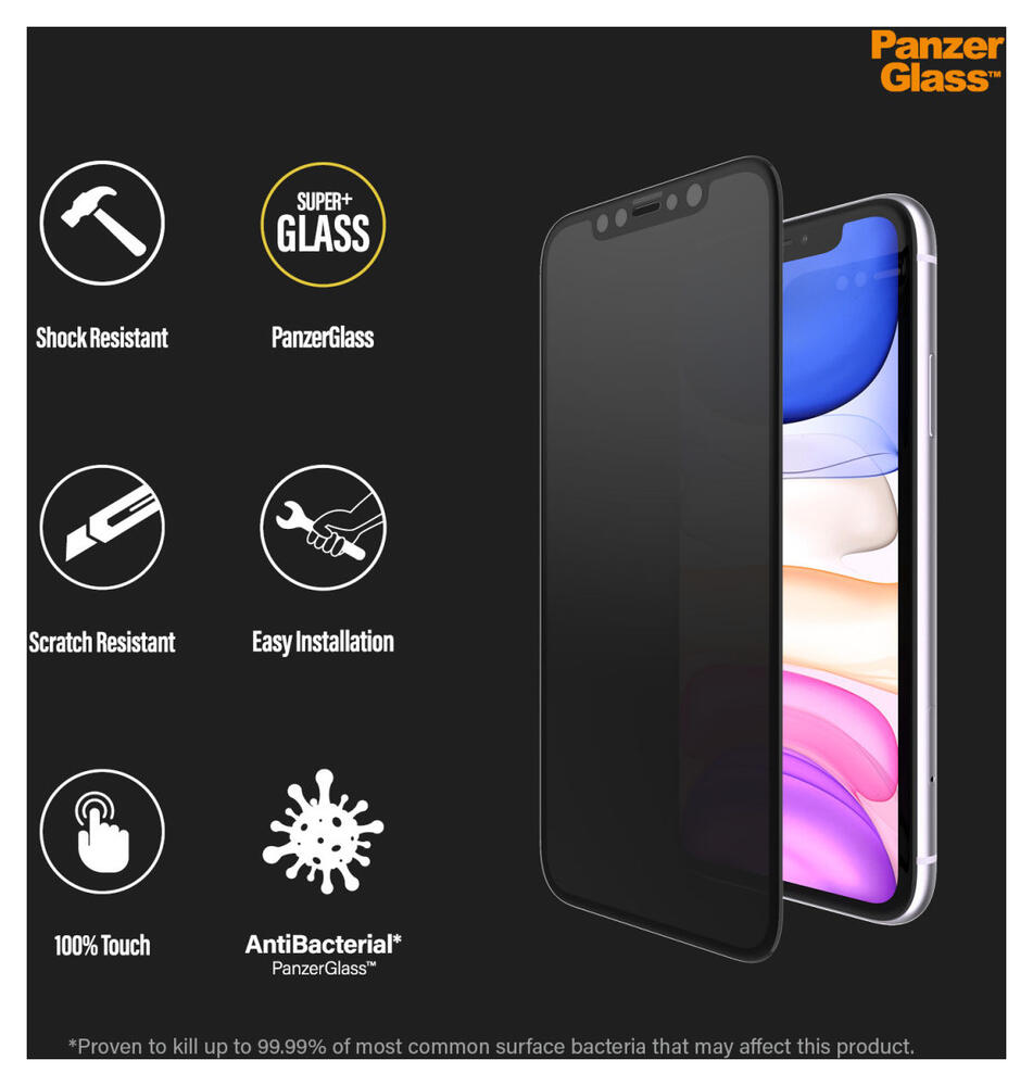 PanzerGlass Apple iPhone 11 / XR Privacy Glass Screenprotector afbeelding 9