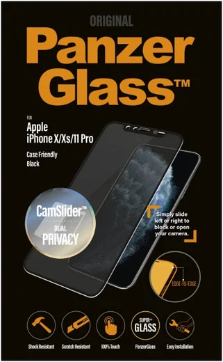 PanzerGlass Privacy Camslider CF Screenprotector iPhone 11 Pro / XS afbeelding 1