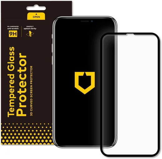 RhinoShield 9H 3D Tempered Glass iPhone 11 Screen Protector Zwart afbeelding 1
