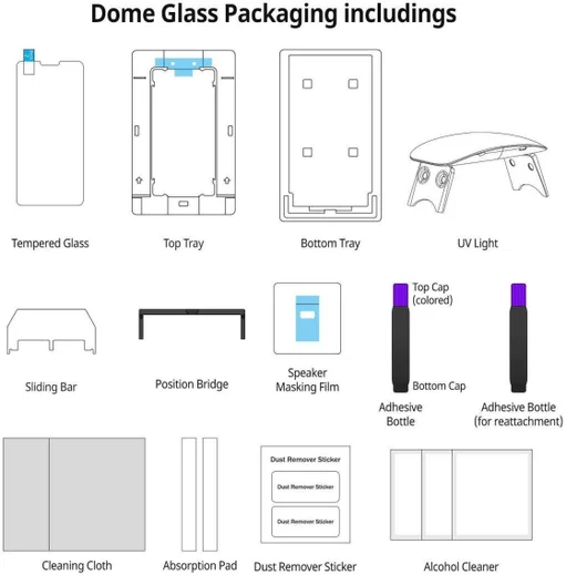 Whitestone Dome Glass Apple iPhone 11 Screen Protector afbeelding 2