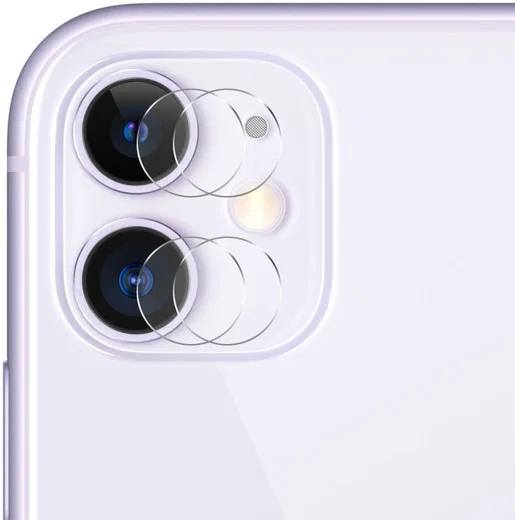 Apple iPhone 11 Camera Lens Arc Edge Tempered Glass Duo Pack afbeelding 1