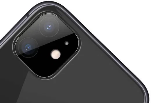 Apple iPhone 11 Camera Lens Metal Ring met Tempered Glass Zwart afbeelding 2