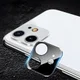 Apple iPhone 11 Camera Lens Metal Ring met Tempered Glass Zwart afbeelding 1