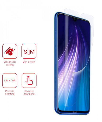 Rosso Xiaomi Redmi Note 8 Ultra Clear Screen Protector Duo Pack afbeelding 2