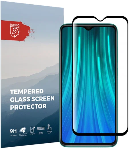Rosso Xiaomi Redmi Note 8 Pro 9H Tempered Glass Screen Protector Zwart afbeelding 1