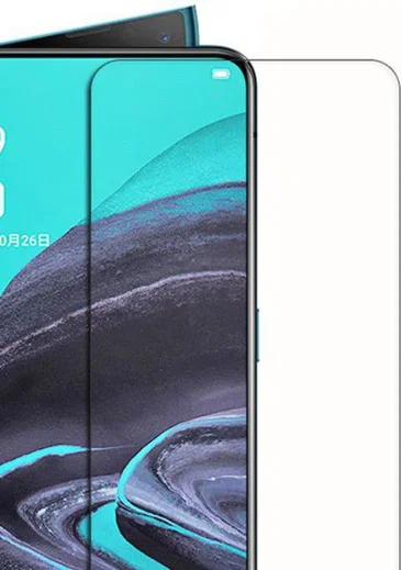Oppo Reno 2 Volledig Dekkende Tempered Glass Screen Protector afbeelding 2