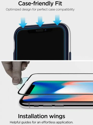 Spigen Apple iPhone 11 Pro Max Tempered Glass Screen Protector 2 Pack afbeelding 2